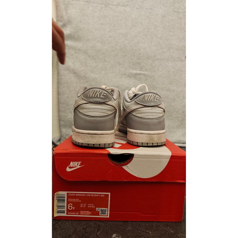 Nike Dunk Low GS Pure Platinum Wolf Grey 6Y Youth Sneakers White Gray UK‎ 5.5 - Picture 5 of 10